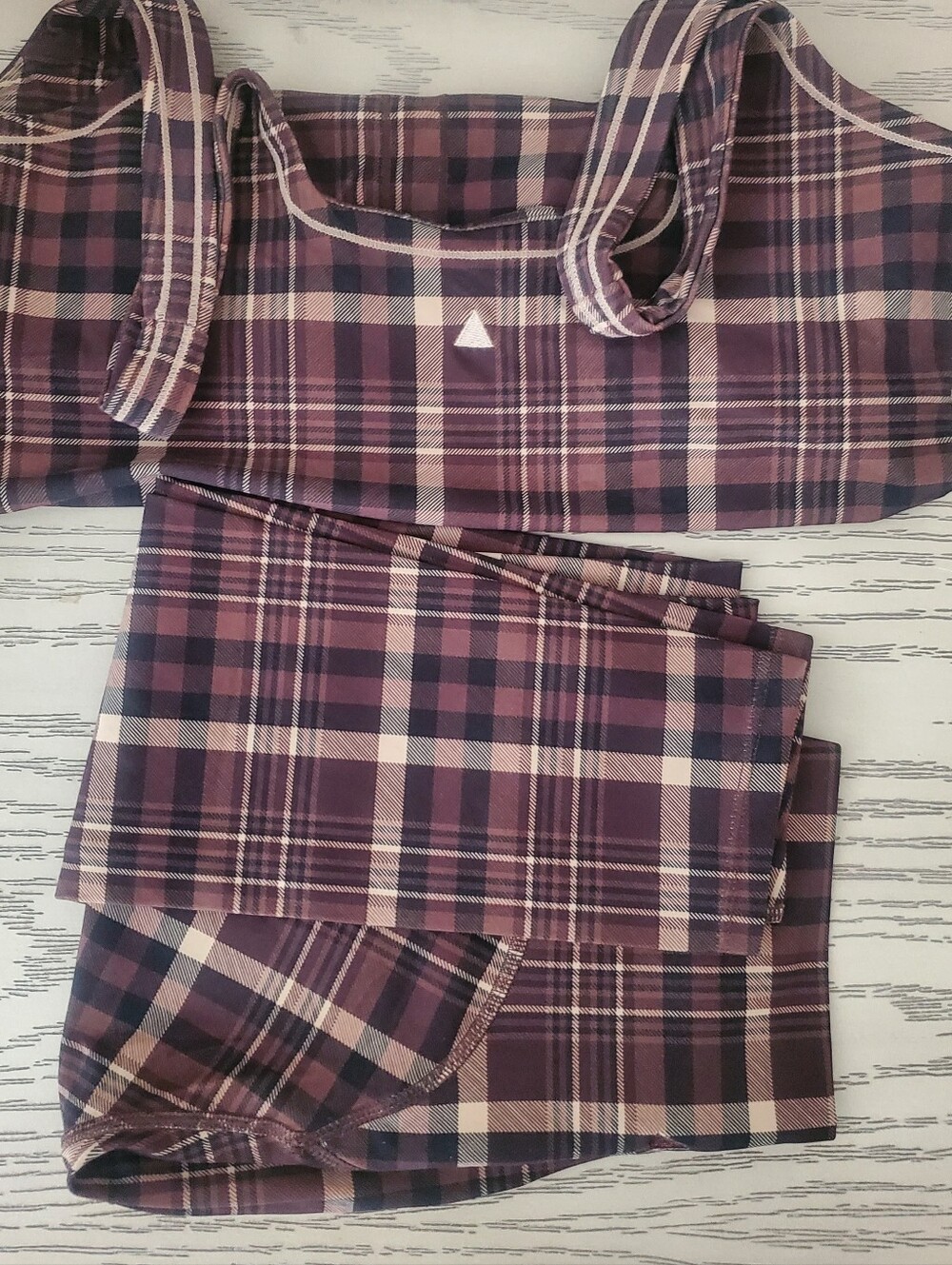 Vitality Brown Plaid Set